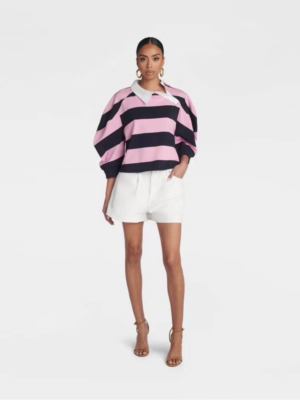 KBB by KAHLANA ‘The Striped Asymmetric Rugby' - Pink - Picture 3 of 11